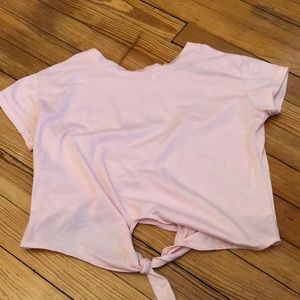pink crop top